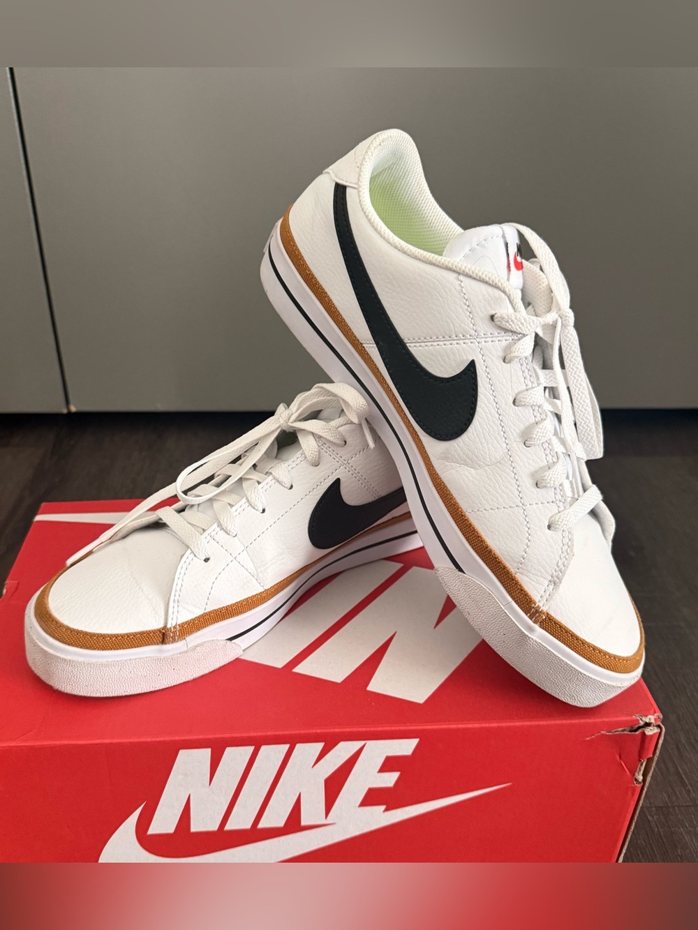 Nike Court Legacy Next Nature White Black Tan